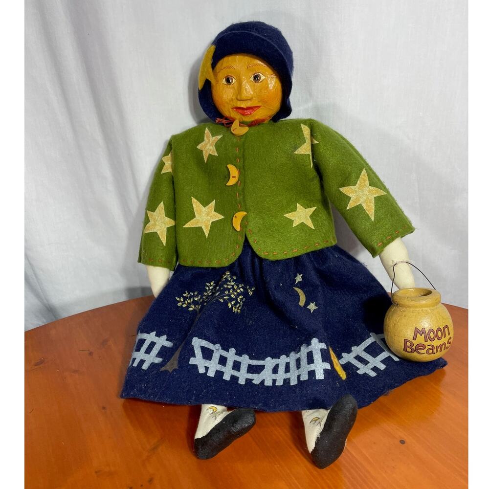 Miss Moon Beam Folk Art Doll by Tender Hearts
